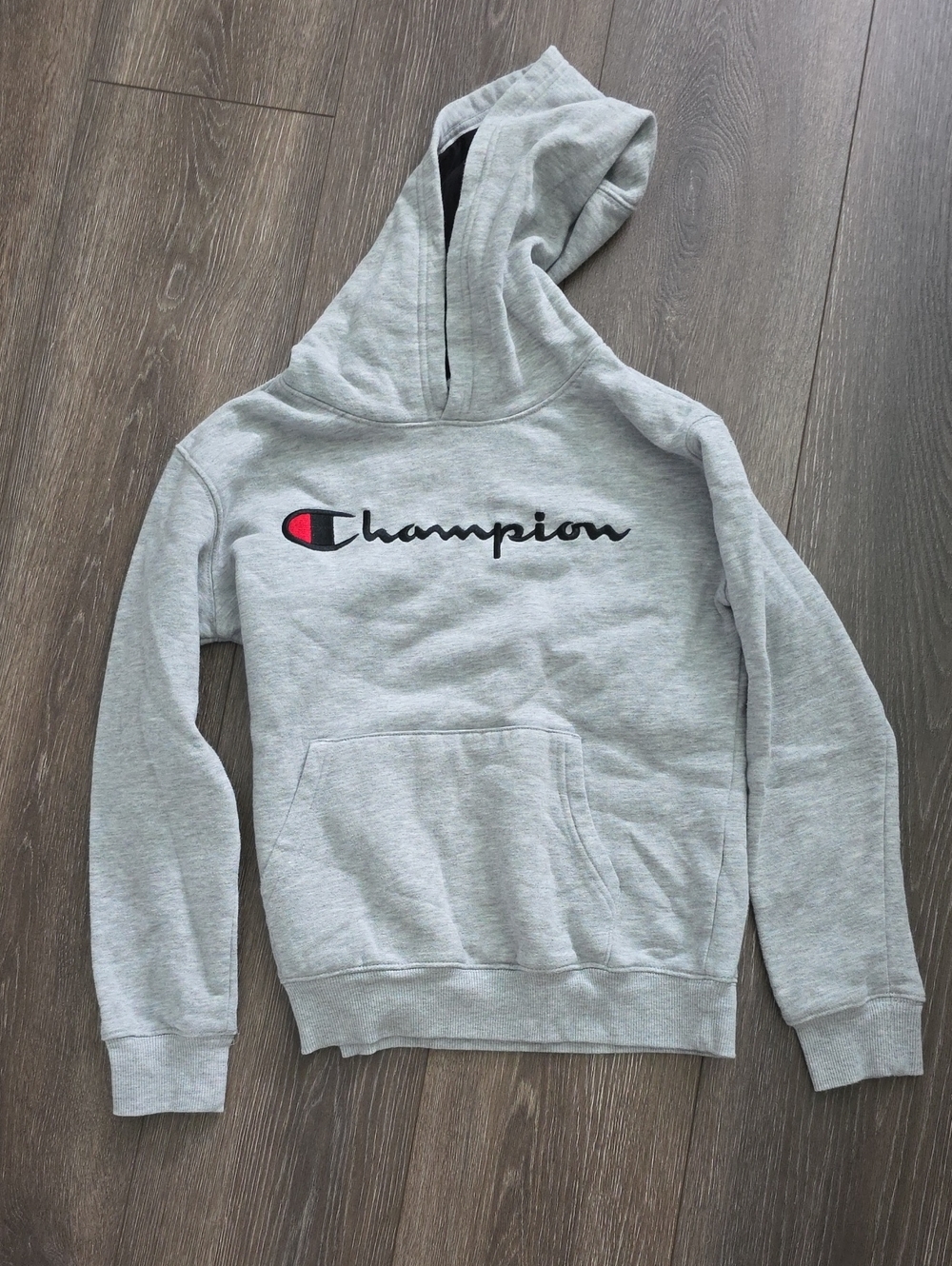 Kids Grey Champion hoodie